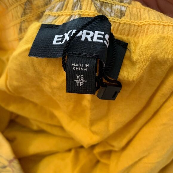 Express Floral Boho Wrap Maxi Skirt Yellow - Picture 9 of 9